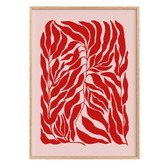 Papier Inkhouse 2 Piece Red Abstract Framed Paper Print Wall Art Set