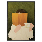 Papier Inkhouse Reading Woman Framed Paper Print Wall Art