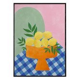 Papier Inkhouse 2 Piece Summer Lemons Framed Paper Print Wall Art Set