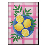 Papier Inkhouse 2 Piece Summer Lemons Framed Paper Print Wall Art Set