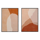 Papier Inkhouse Terracotta Abstract Framed Paper Print Wall Art Diptych