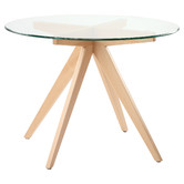 Loft 23 by Temple &amp; Webster 100cm Anders Round Glass-Top Dining Table