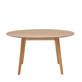 natural larsen round wooden dining table