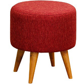Loft 23 by Temple &amp; Webster Round Upholstered Ottoman