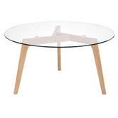 Loft 23 by Temple &amp; Webster Stad Glass Top Coffee Table