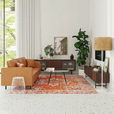 Loft 23 by Temple &amp; Webster Stad Glass Top Coffee Table
