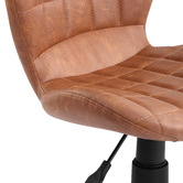 Loft 23 by Temple &amp; Webster Brown Aviator Faux Leather Home Office Chair