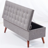 Loft 23 by Temple &amp; Webster Marcelline Button Tufted Storage Ottoman Bench