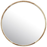 Loft 23 by Temple &amp; Webster Tate Round Wooden Framed Wall Mirror