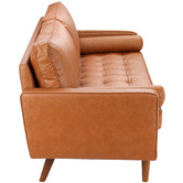 Loft 23 by Temple &amp; Webster Tan Stockholm Faux Leather Sofa