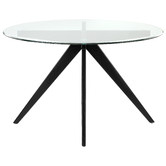 Loft 23 by Temple &amp; Webster 120cm Anders Round Glass-Top Dining Table