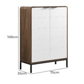 Luco Furniture and Decorations Pty Ltd Wavy 2 Door Shoe Cabinet