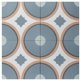 Decor8 Spruce Circle Decorative Matt &amp; Glaze Porcelain Tile