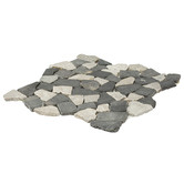 Decor8 Grey Crazypave Tumbled Marble Mosaic Tile