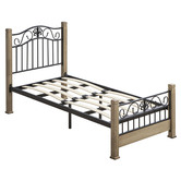 Luna Co. Stanton Rubberwood Platform Bed
