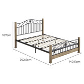 Luna Co. Stanton Rubberwood Platform Bed