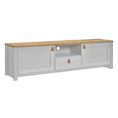Luna Co. 180cm Natural &amp; Light Grey Leiv TV Unit