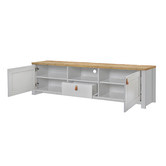 Luna Co. 180cm Natural &amp; Light Grey Leiv TV Unit