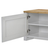 Luna Co. 180cm Natural &amp; Light Grey Leiv TV Unit