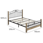 Luna Co. Stanton Rubberwood Platform Bed