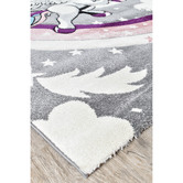 Rug Destination Pink &amp; Grey Unicorn Rug