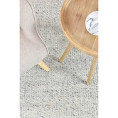 Rug Destination Ivory Grey Hamish Wool &amp; Viscose Rug