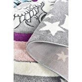 Rug Destination Pink &amp; Grey Unicorn Rug