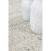 Rug Destination Ivory Grey Hamish Wool &amp; Viscose Rug