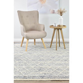 Rug Destination Blue &amp; White Holden Wool &amp; Viscose Rug