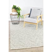 Rug Destination Silver Avery Wool &amp; Viscose Rug