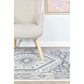 Rug Destination Cream Blue Calmly Power-Loomed Runner