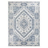 Rug Destination Cream Blue Calmly Power-Loomed Rug