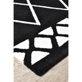Rug Destination Black Benton Microfibre Rug
