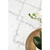 Rug Destination White Parisa Shag Rug