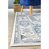 Rug Destination Cream Blue Calmly Power-Loomed Rug