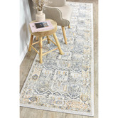 Rug Destination Blue Grey Faisal Power-Loomed Runner