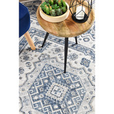 Rug Destination Cream Blue Calmly Power-Loomed Rug