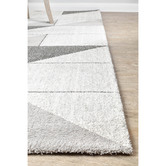 Rug Destination Silver Ellice Microfibre Rug