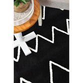 Rug Destination Black Benton Microfibre Rug