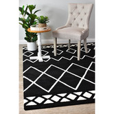 Rug Destination Black Benton Microfibre Rug
