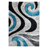 Rug Destination Turquoise Amanah Hand-Tufted Rug