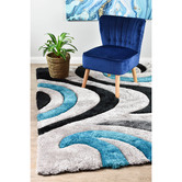 Rug Destination Turquoise Amanah Hand-Tufted Rug