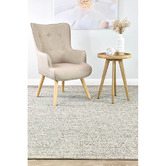 Rug Destination Silver Sami Hand-Woven Wool &amp; Viscose Rug