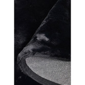 Rug Destination Black Forster Round Shag Rug
