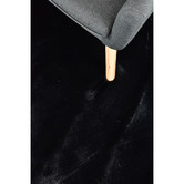 Rug Destination Black Forster Round Shag Rug