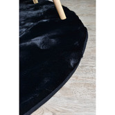 Rug Destination Black Forster Round Shag Rug