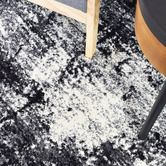 Rug Destination White &amp; Black Millard Power-Loomed Rug