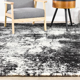 Rug Destination White &amp; Black Millard Power-Loomed Rug