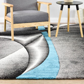 Rug Destination Turquoise Eutychia Power-Loomed Rug