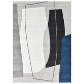Rug Destination Grey &amp; Blue Rhett Power-Loomed Rug